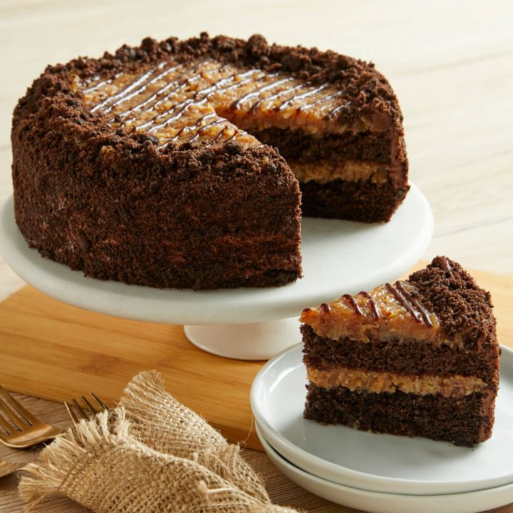 The German Chocolate Cake's origin is not in Germany but in the USA. creamytowel.com